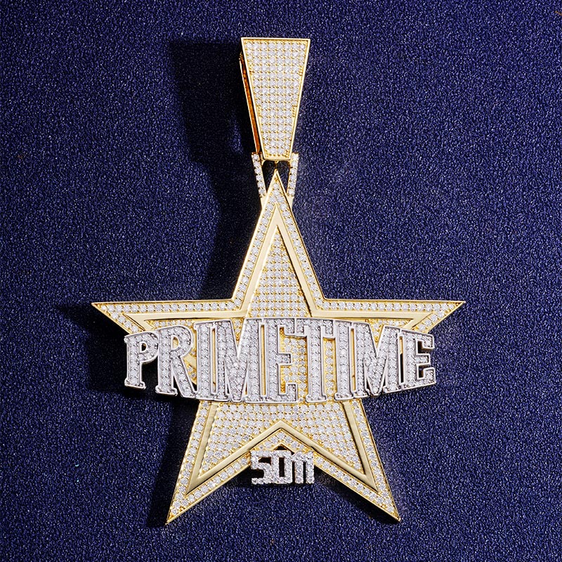 Custom S925 & VVS1 Moissanite Unique Star & Letter Pendant Deposit