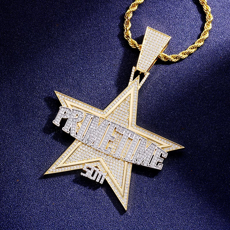 Custom S925 & VVS1 Moissanite Unique Star & Letter Pendant Deposit