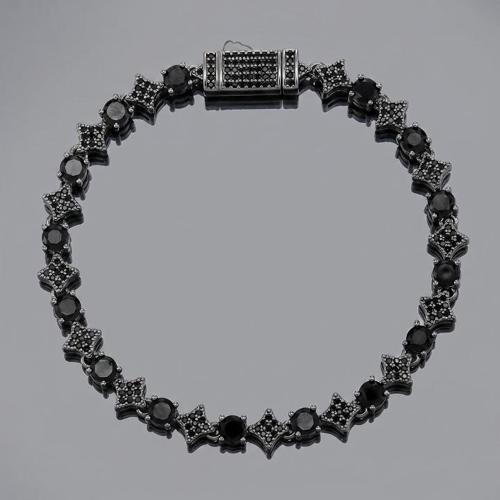 Iced Out Black Star Tennis Bracelet Iced Out Black Star Tennis Bracelet