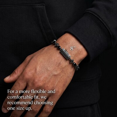 Iced Out Black Star Tennis Bracelet