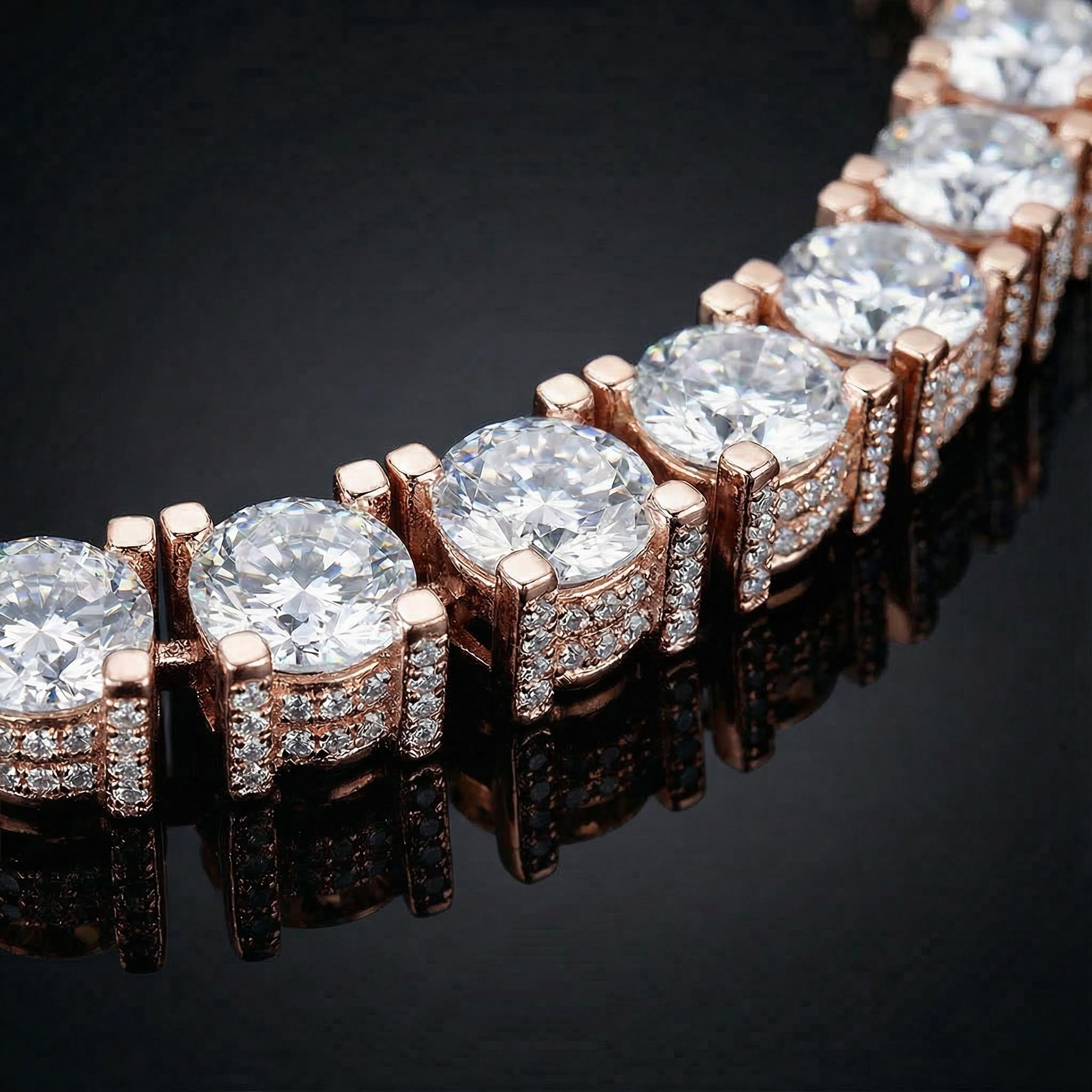 6.5mm Tennis Bracelet with Iced Out Sides