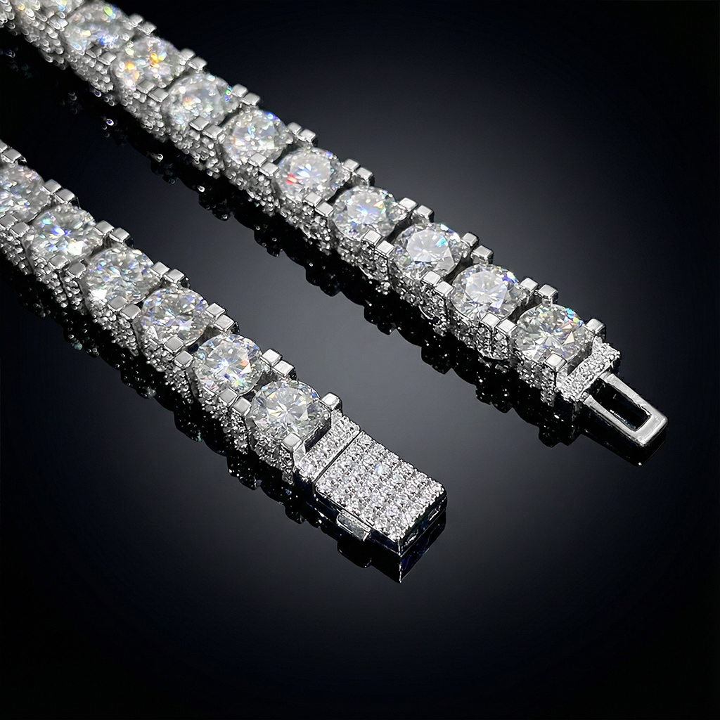 6.5mm Tennis Bracelet with Iced Out Sides