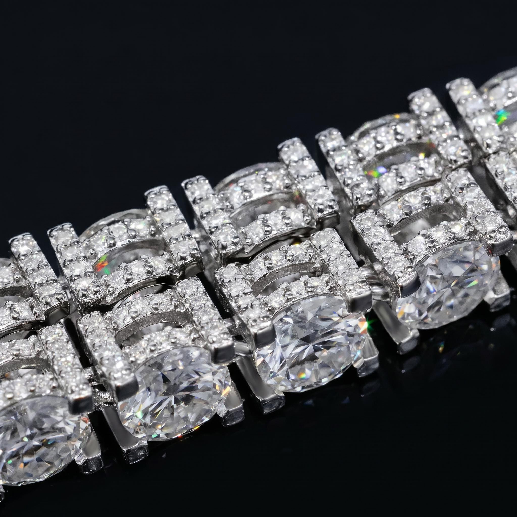 6.5mm Tennis Bracelet with Iced Out Sides