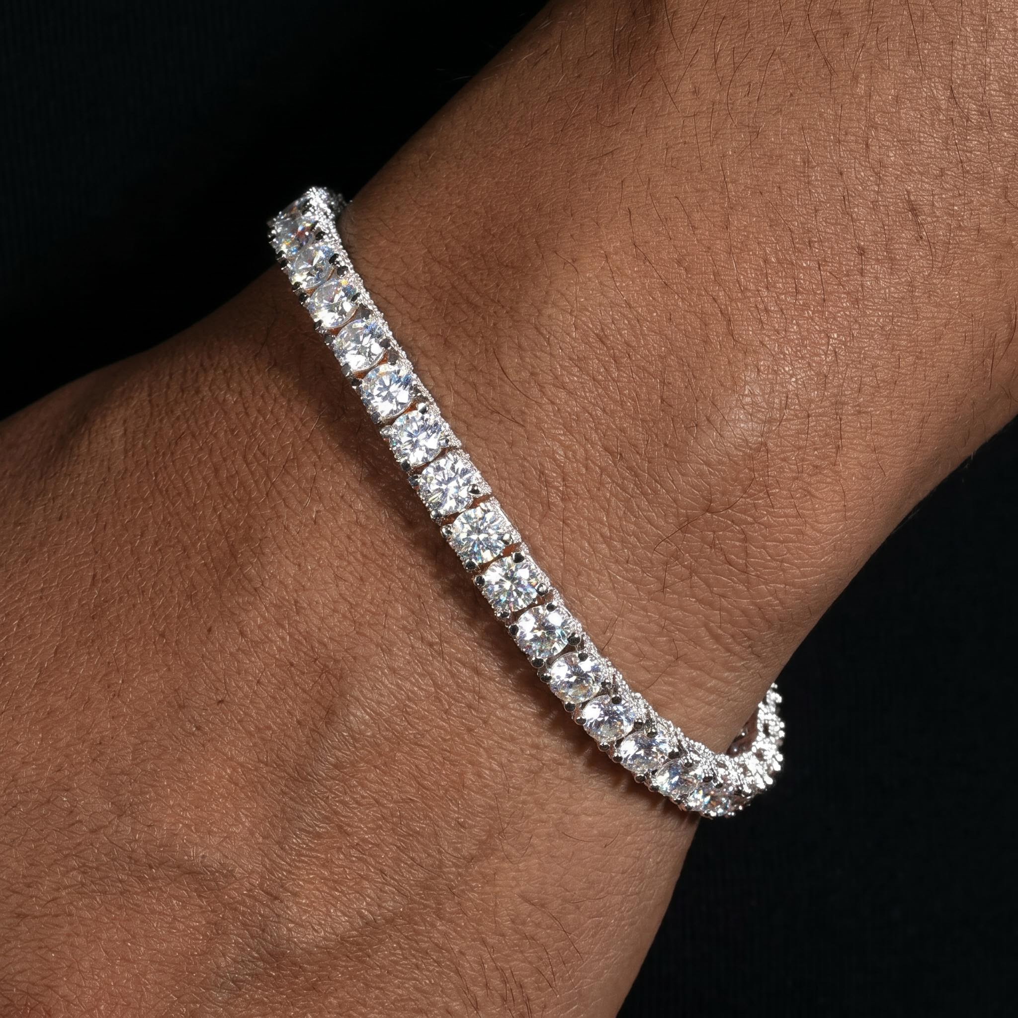 6.5mm Tennis Bracelet with Iced Out Sides