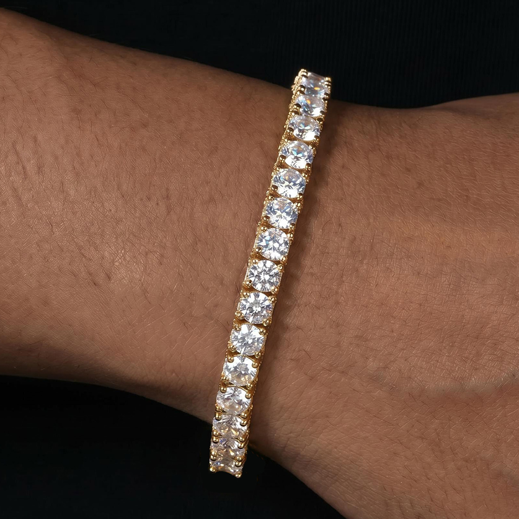 6.5mm Tennis Bracelet with Iced Out Sides