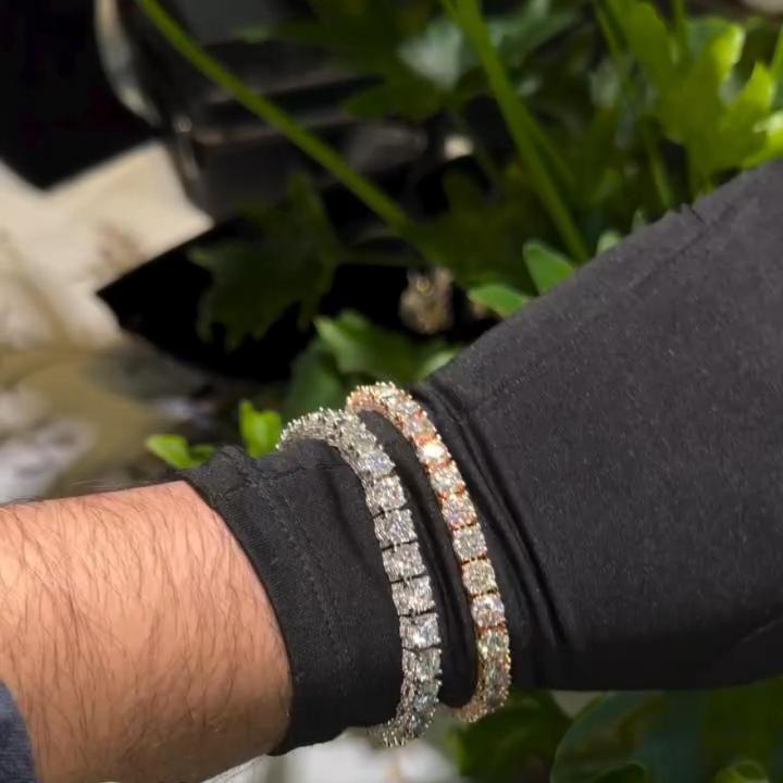 6.5mm Tennis Bracelet with Iced Out Sides 6.5mm Tennis Bracelet with Iced Out Sides