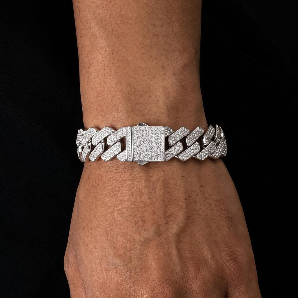 20mm Iced Out Miami Cuban Bracelet