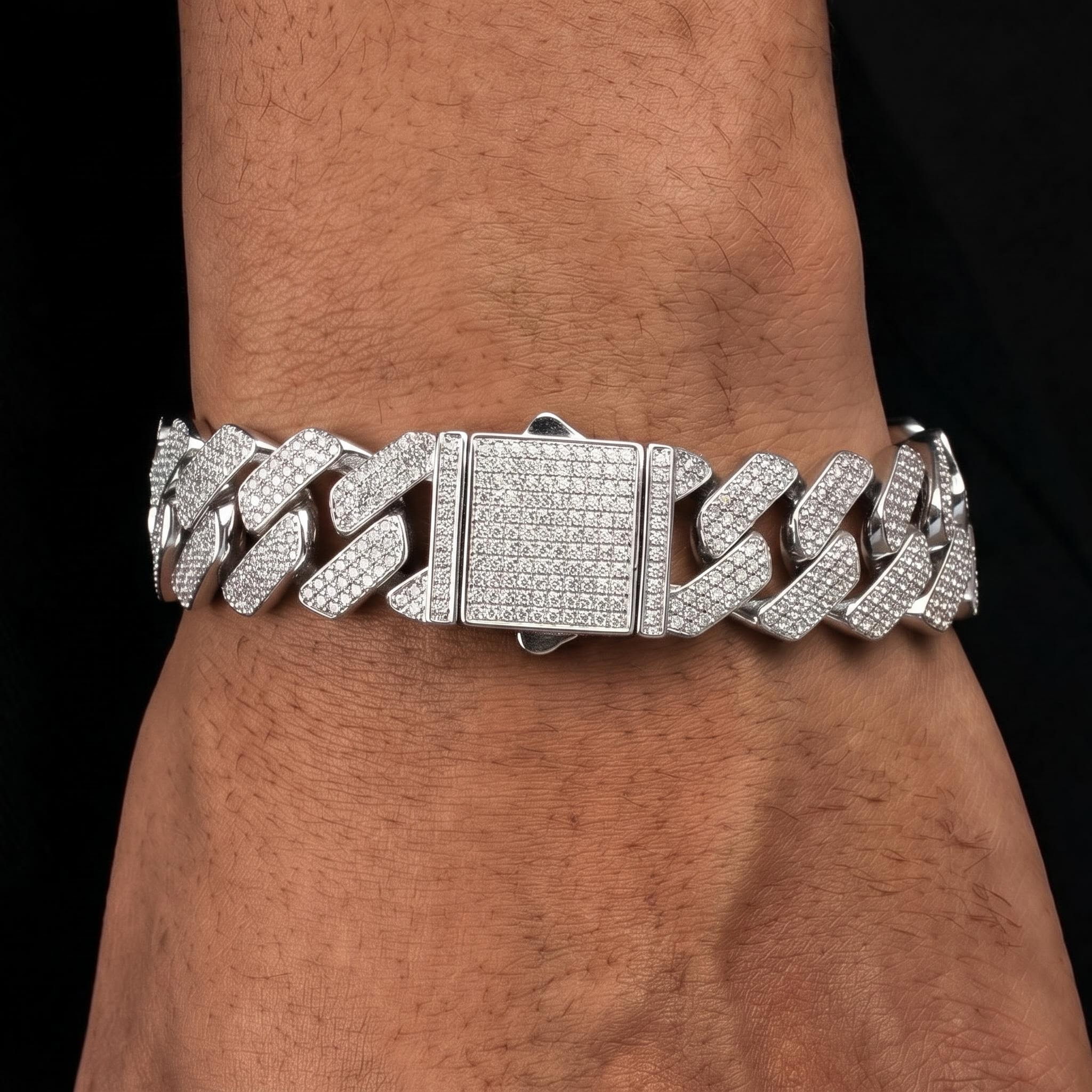 20mm Iced Out Miami Cuban Bracelet
