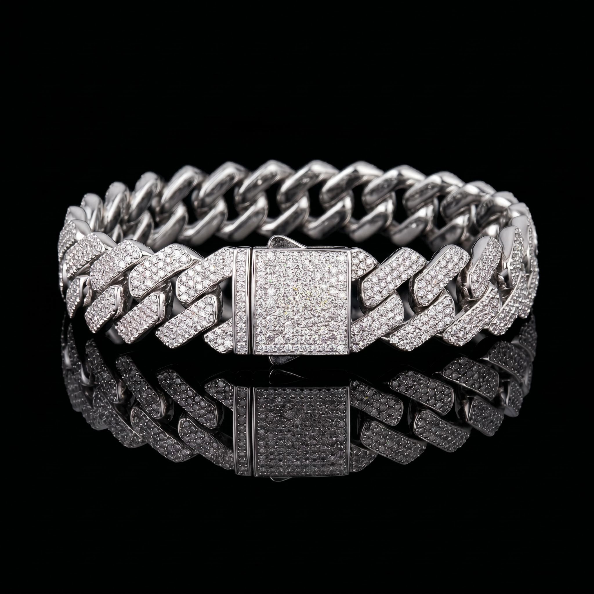 20mm Iced Out Miami Cuban Bracelet 20mm Iced Out Miami Cuban Bracelet
