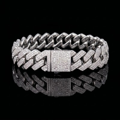 20mm Iced Out Miami Cuban Bracelet