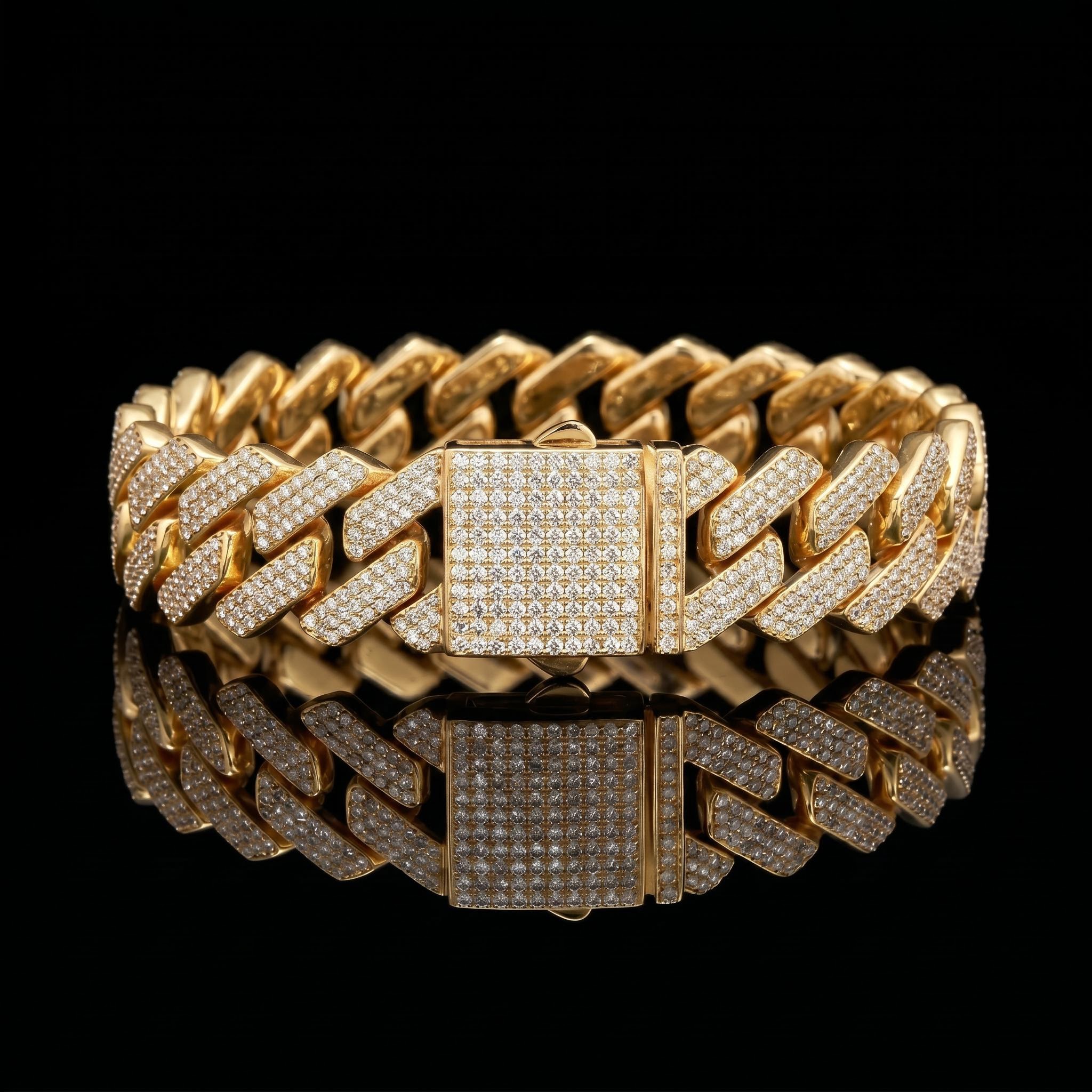20mm Iced Out Miami Cuban Bracelet 20mm Iced Out Miami Cuban Bracelet