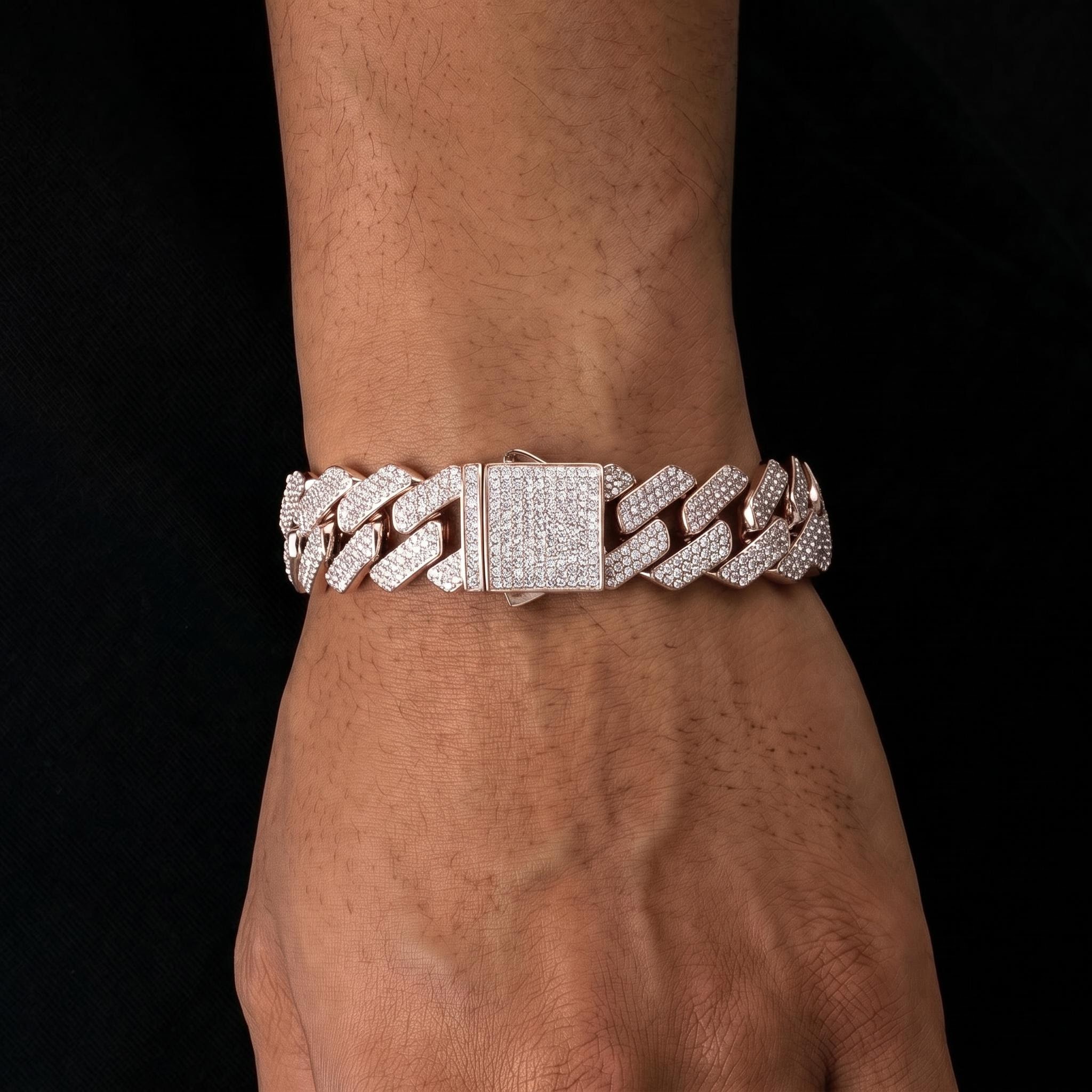 20mm Iced Out Miami Cuban Bracelet 20mm Iced Out Miami Cuban Bracelet