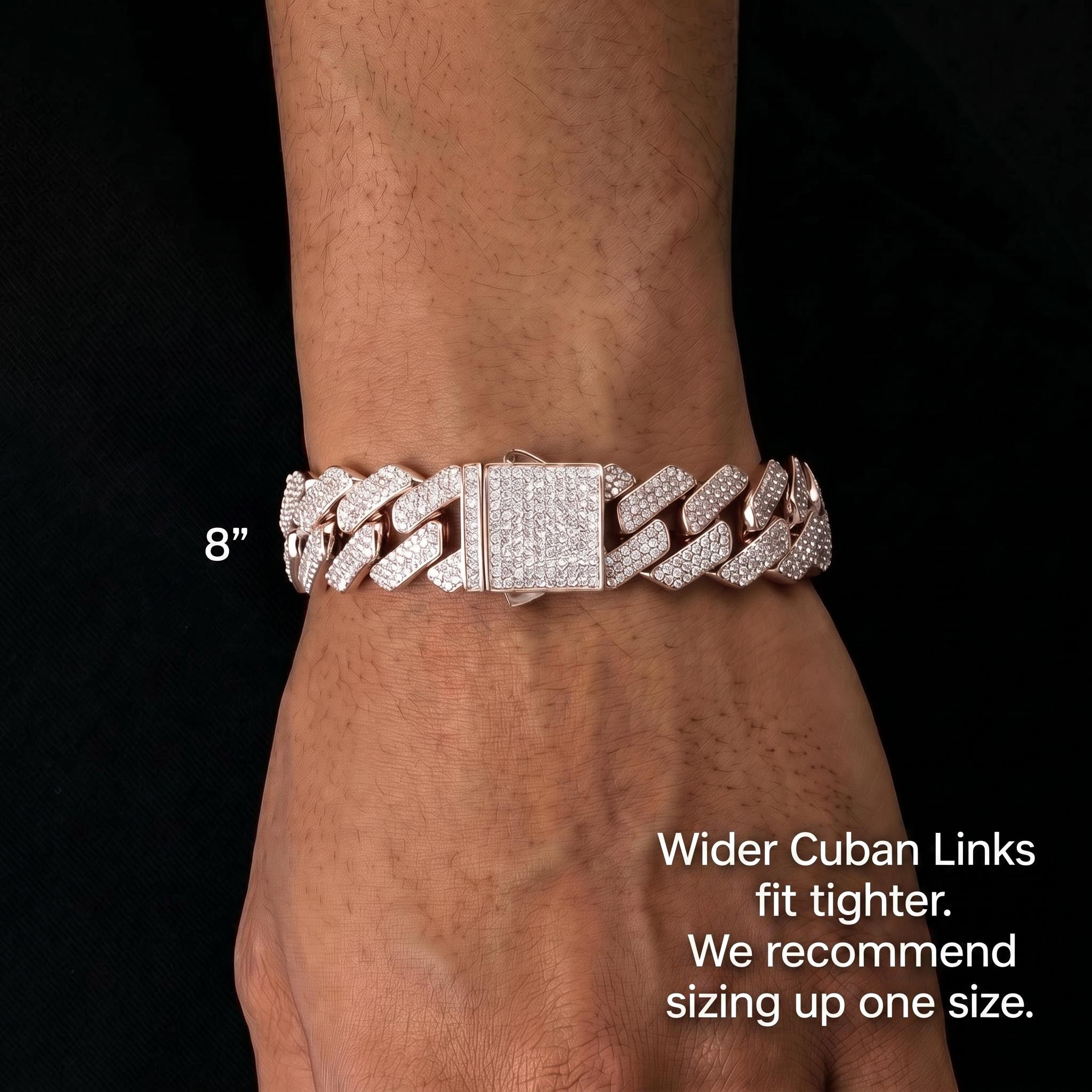 20mm Iced Out Miami Cuban Bracelet 20mm Iced Out Miami Cuban Bracelet