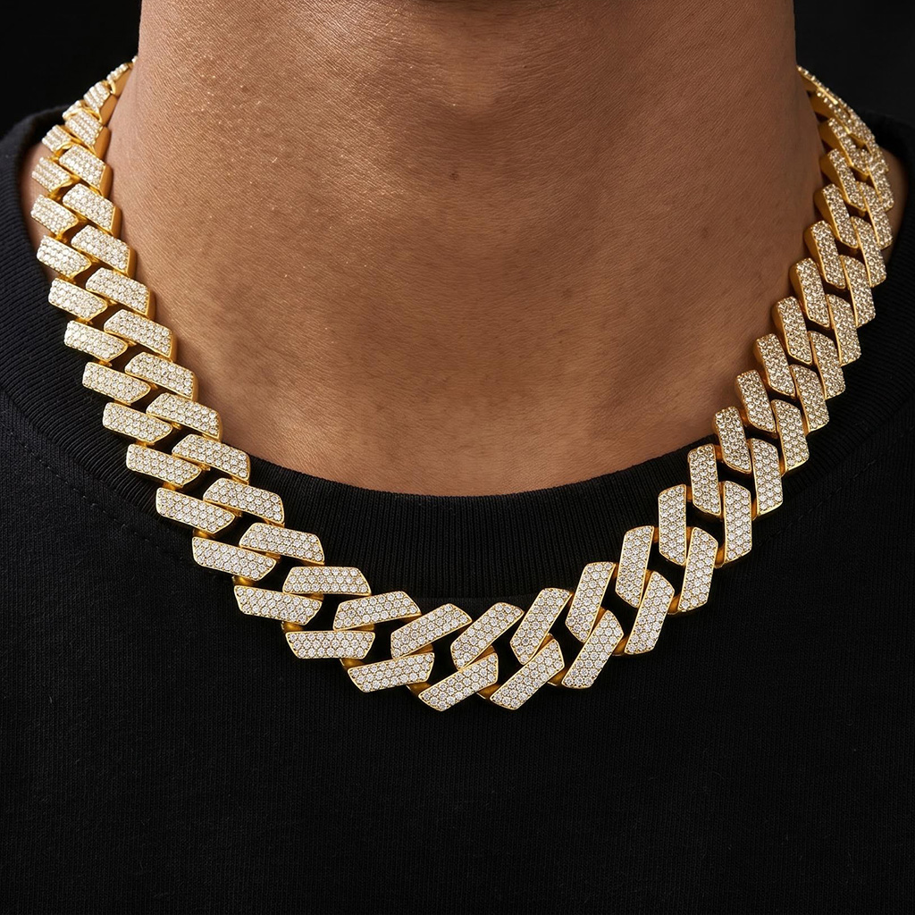 20mm Iced Out Miami Cuban Chain
