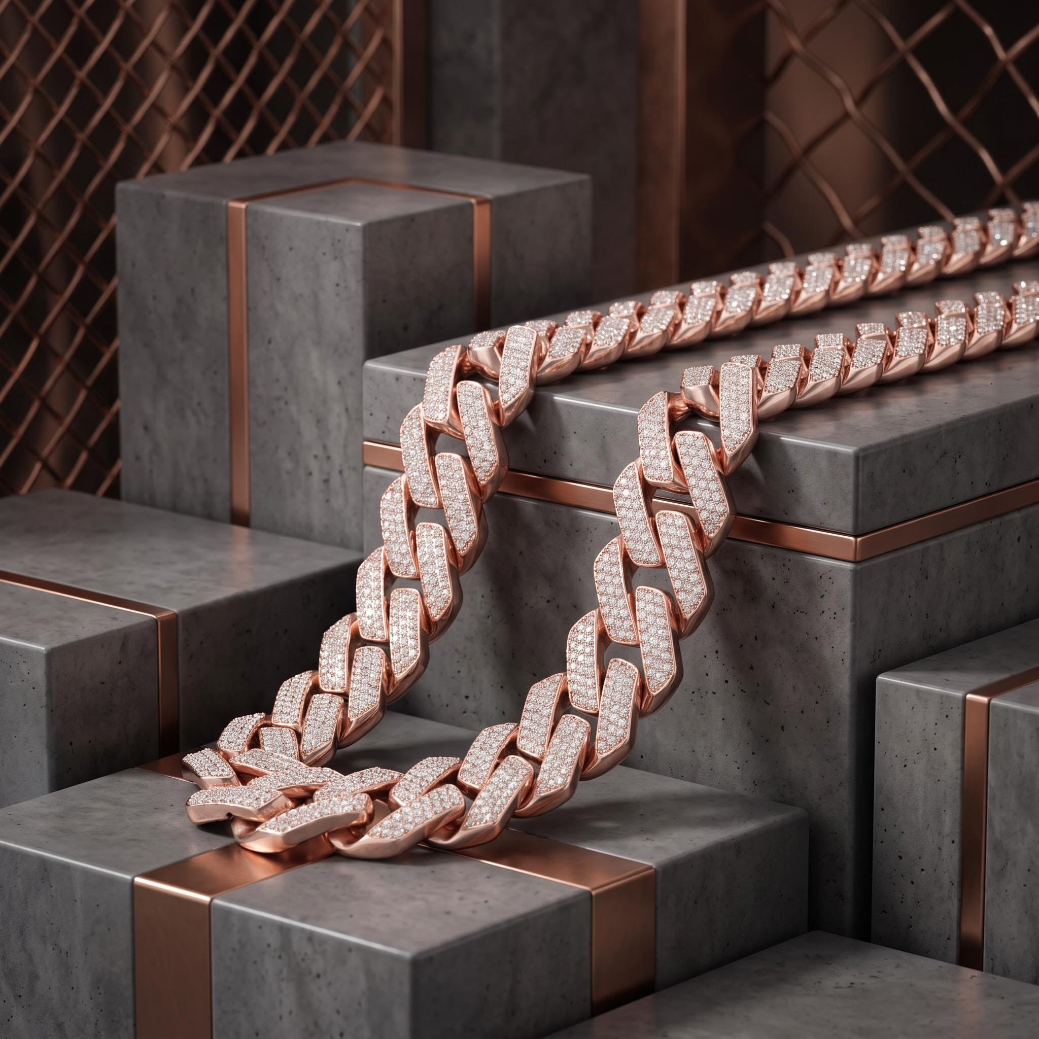 20mm Iced Out Miami Cuban Chain 20mm Iced Out Miami Cuban Chain