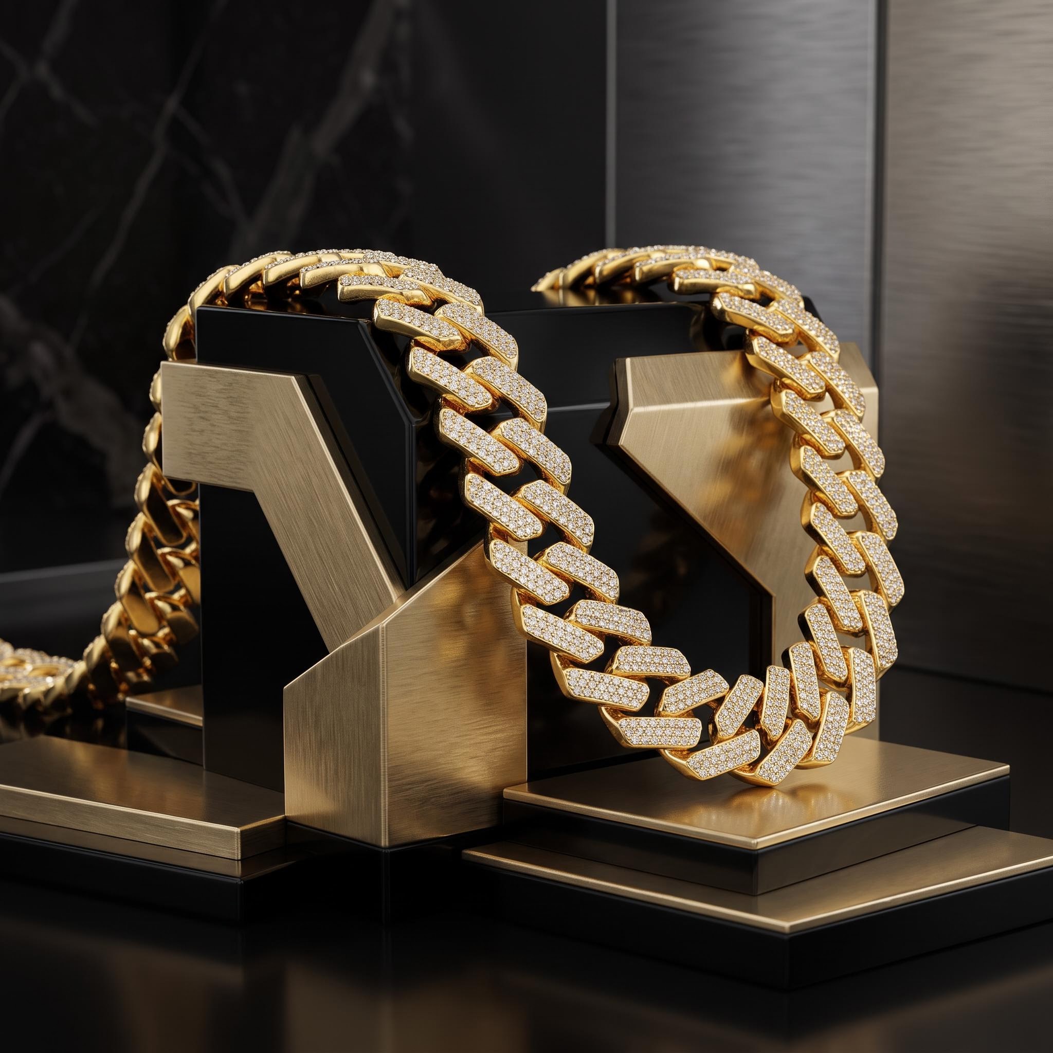 20mm Iced Out Miami Cuban Chain 20mm Iced Out Miami Cuban Chain