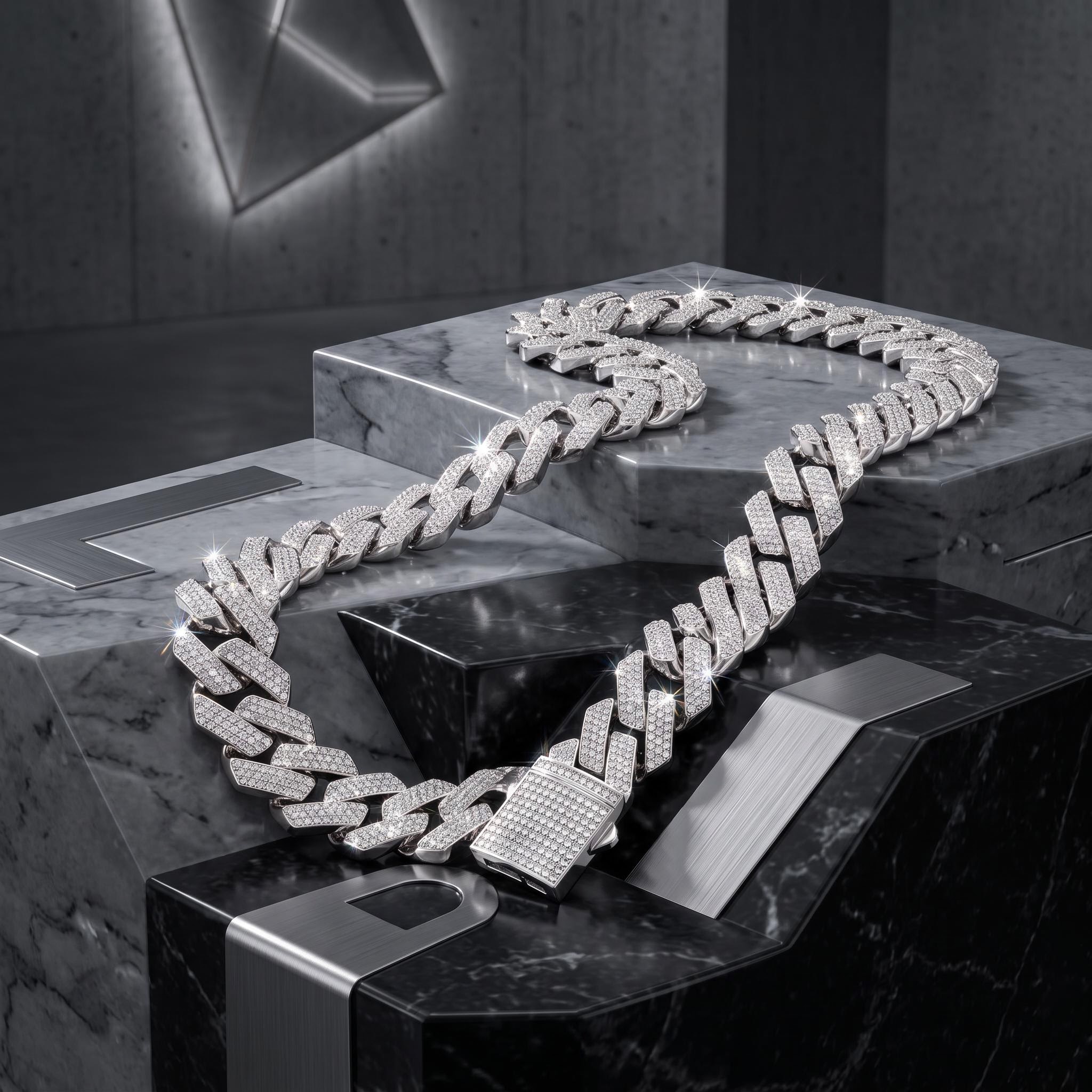 20mm Iced Out Miami Cuban Chain 20mm Iced Out Miami Cuban Chain