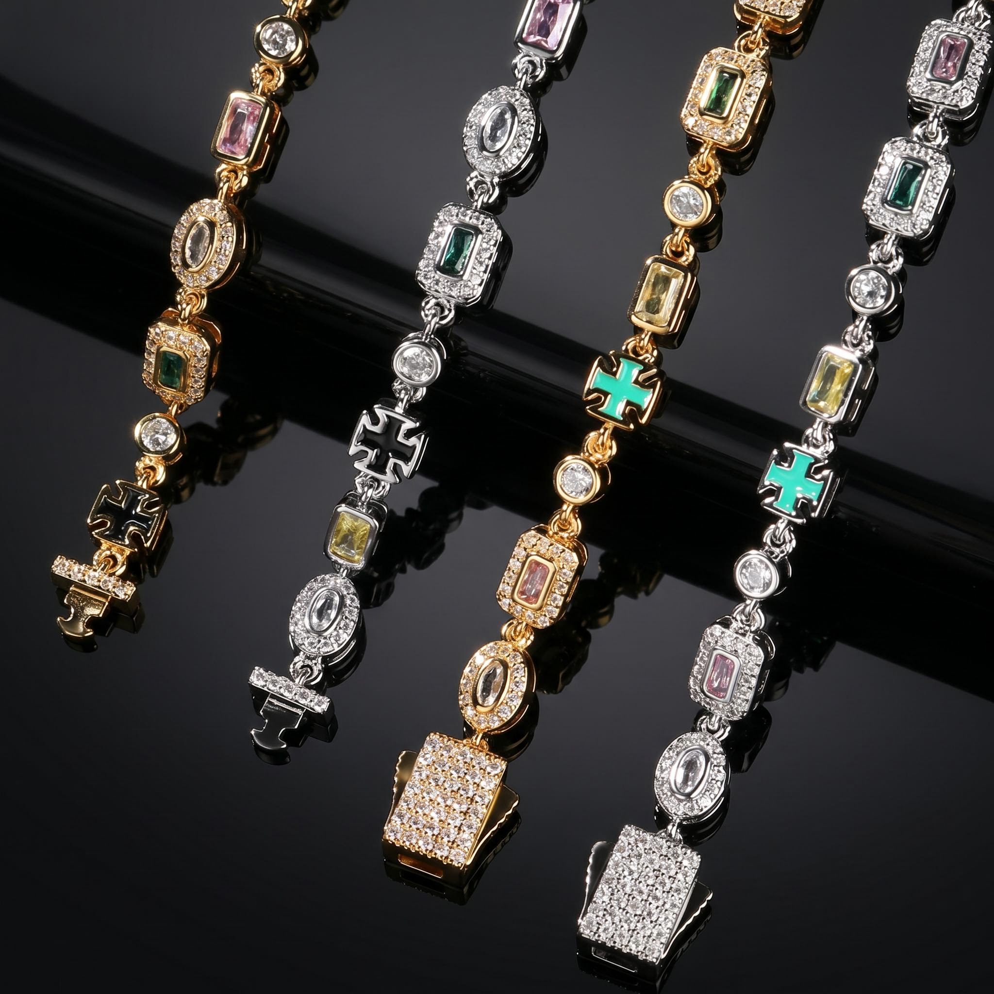 Iced 6mm Multi-color Diamonds Chain