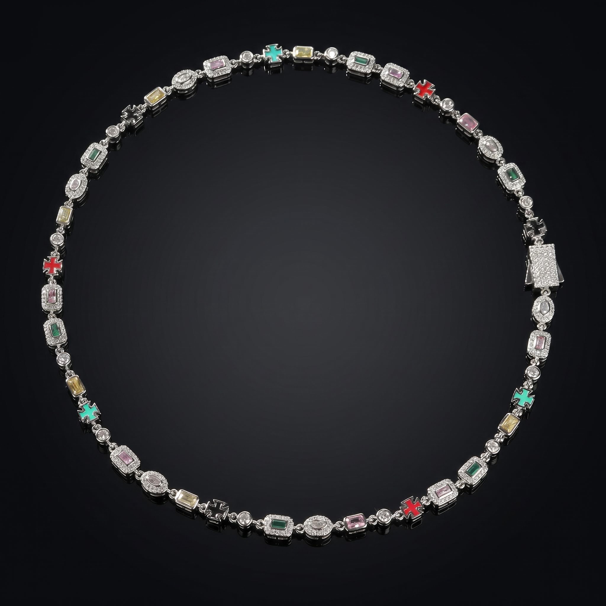 Iced 6mm Multi-color Diamonds Chain