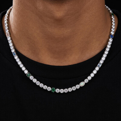 Iced 5mm Multi-color Diamonds Tennis Chain