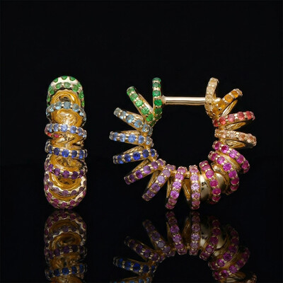 Iced Out Multi-color Earrings