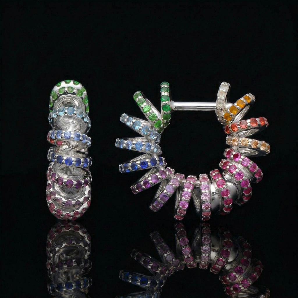 Iced Out Multi-color Earrings Iced Out Multi-color Earrings