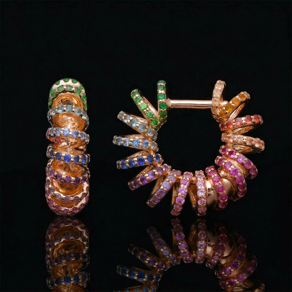 Iced Out Multi-color Earrings Iced Out Multi-color Earrings