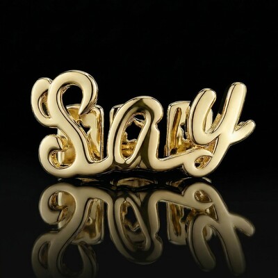 Pre-made Cursive "Say" Grillz