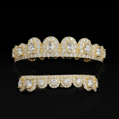 Iced Out Oval Cut Grillz Set