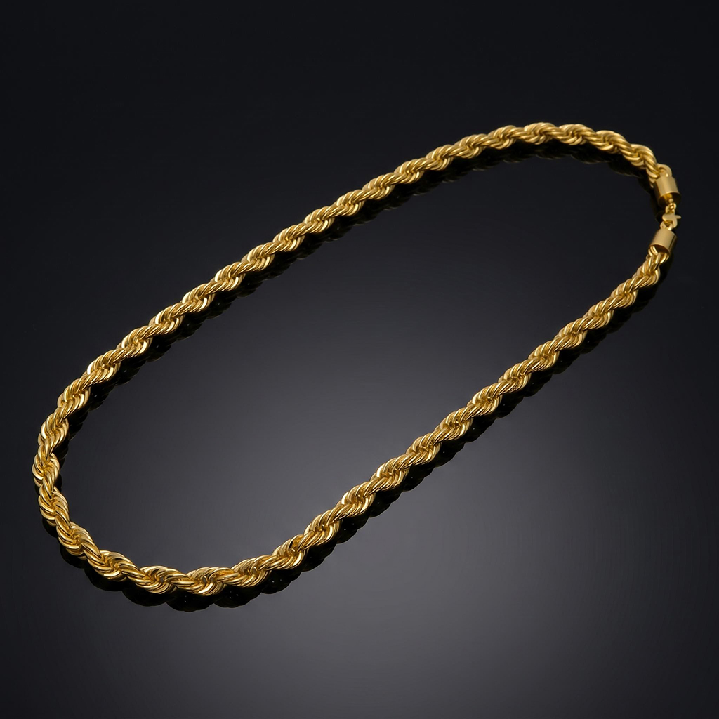 10mm Rope Chain and Bracelet Set