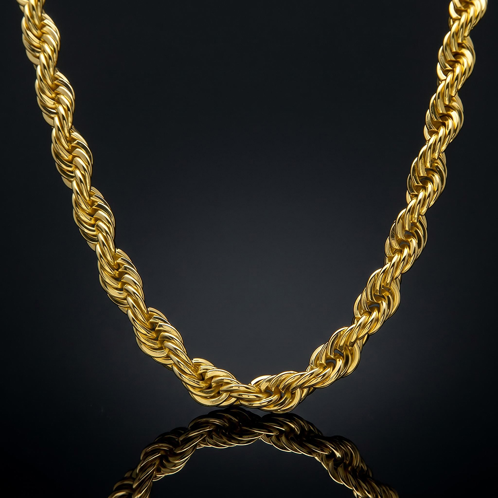10mm Rope Chain and Bracelet Set