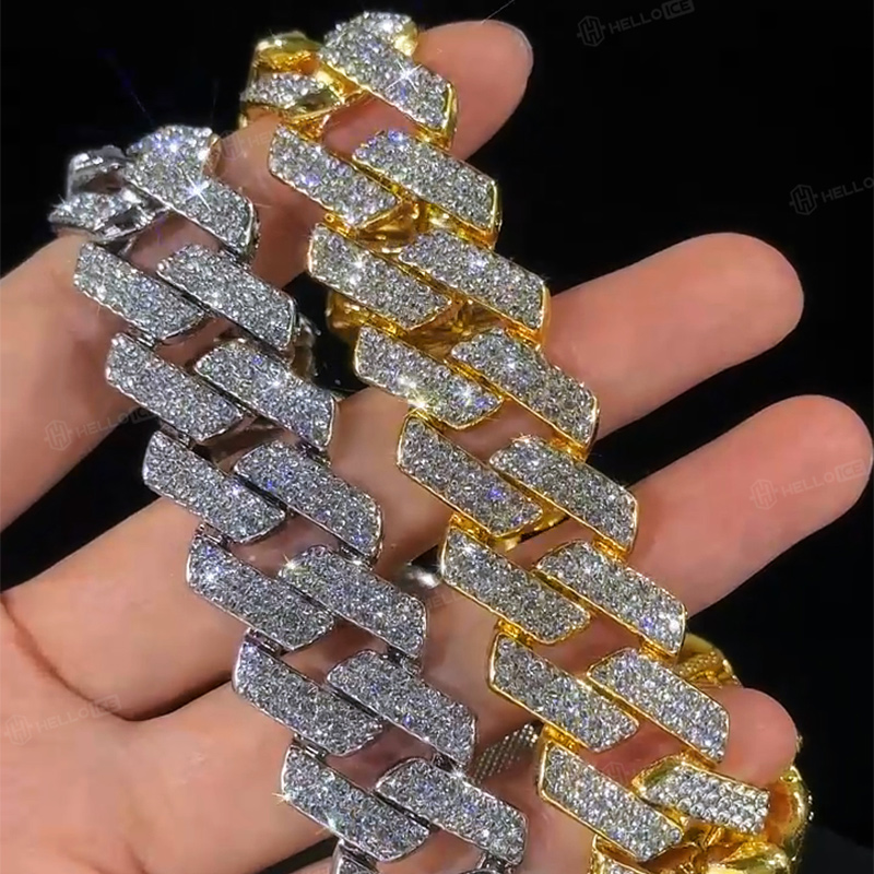 20mm Iced Out Miami Cuban Chain and Bracelet Set
