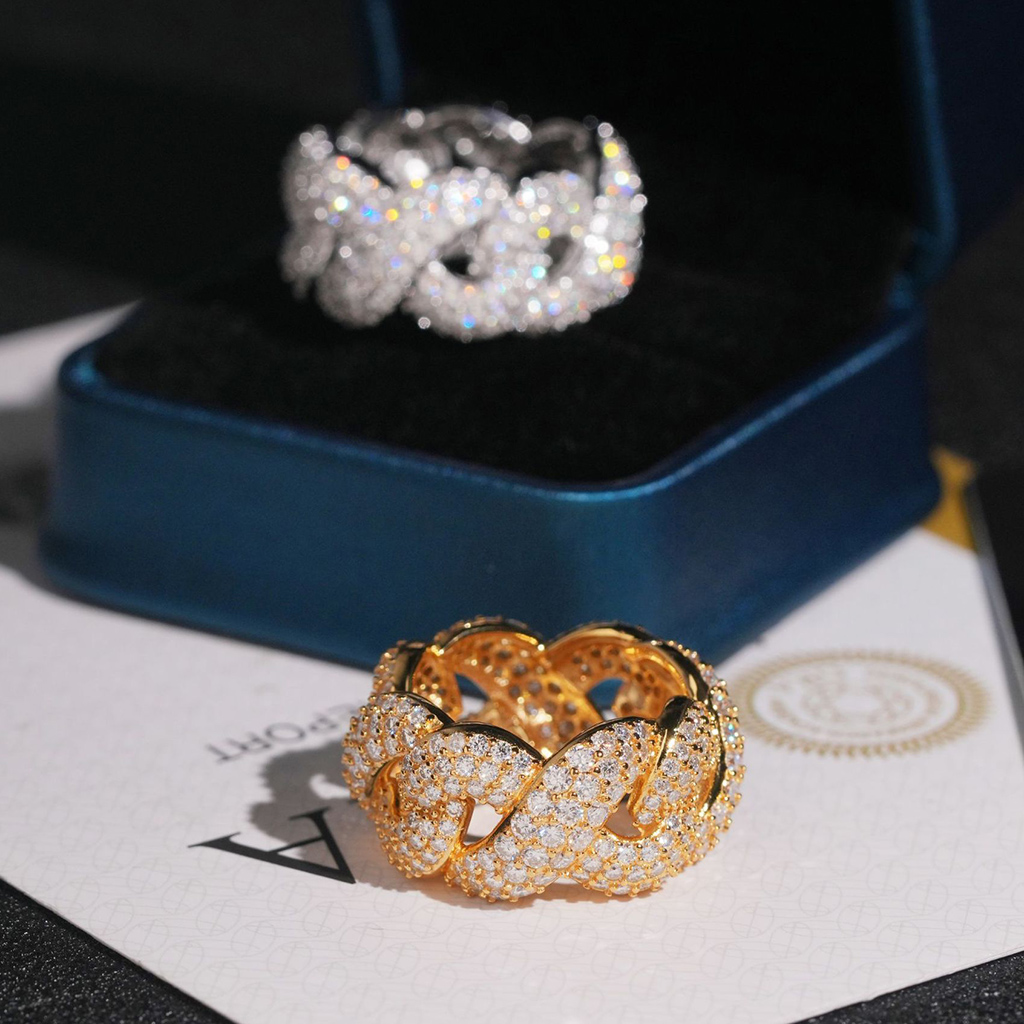 10mm 925S & VVS Moissanite Infinity Ring