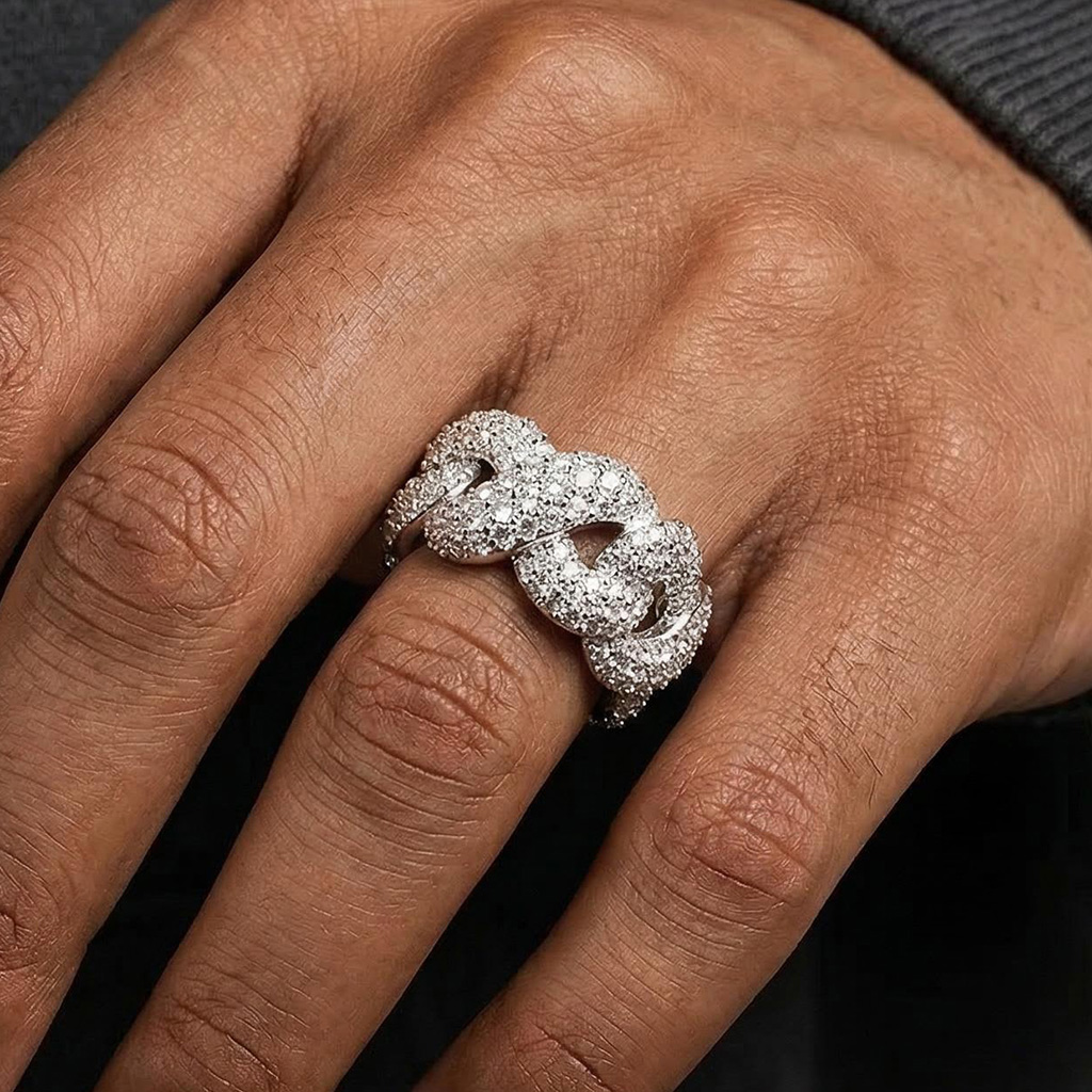 10mm 925S & VVS Moissanite Infinity Ring