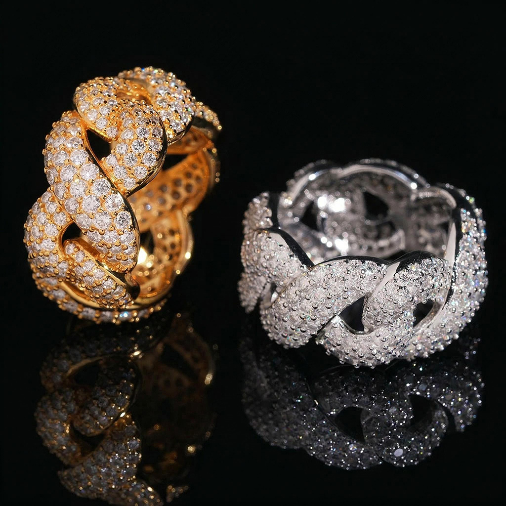 10mm 925S & VVS Moissanite Infinity Ring