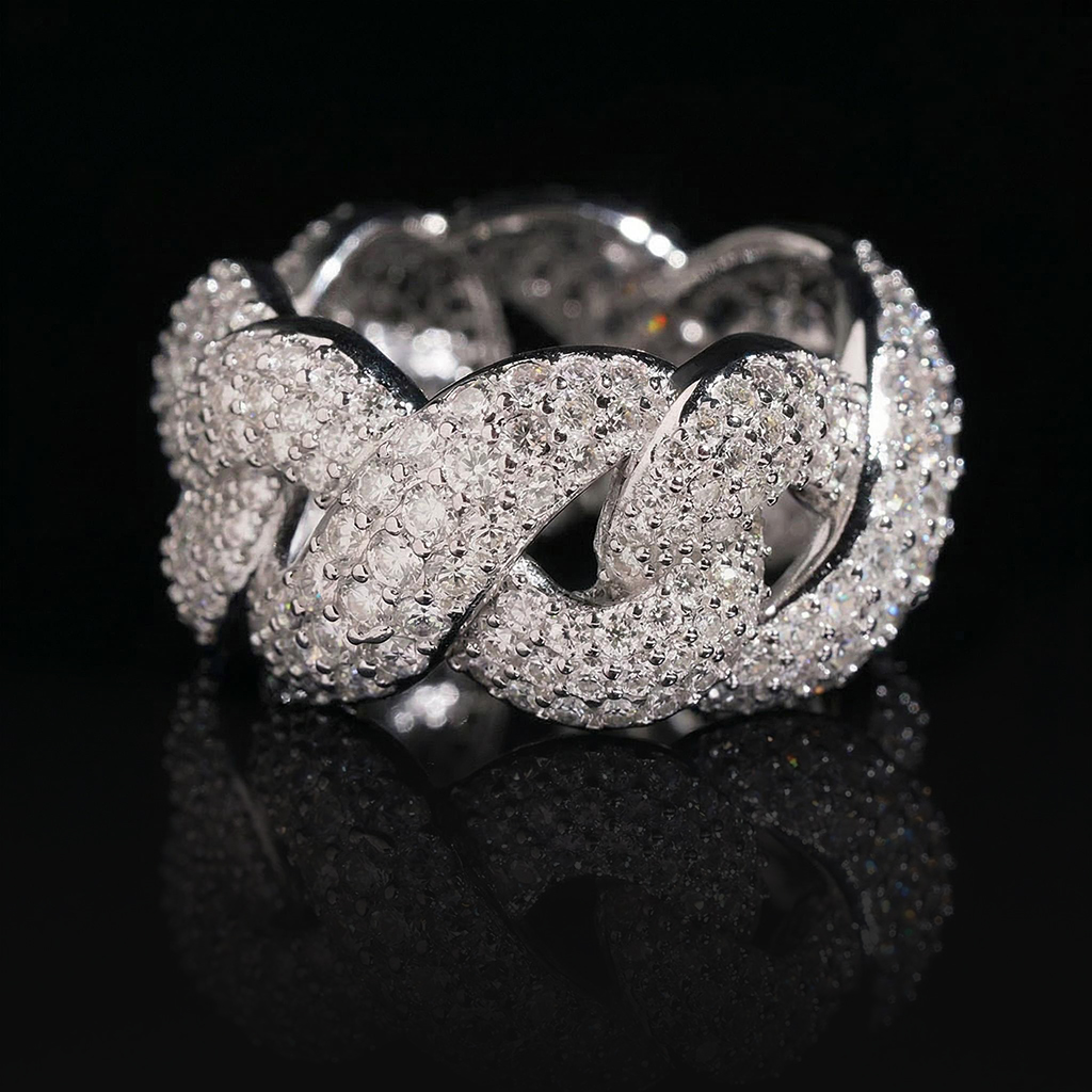 10mm 925S & VVS Moissanite Infinity Ring