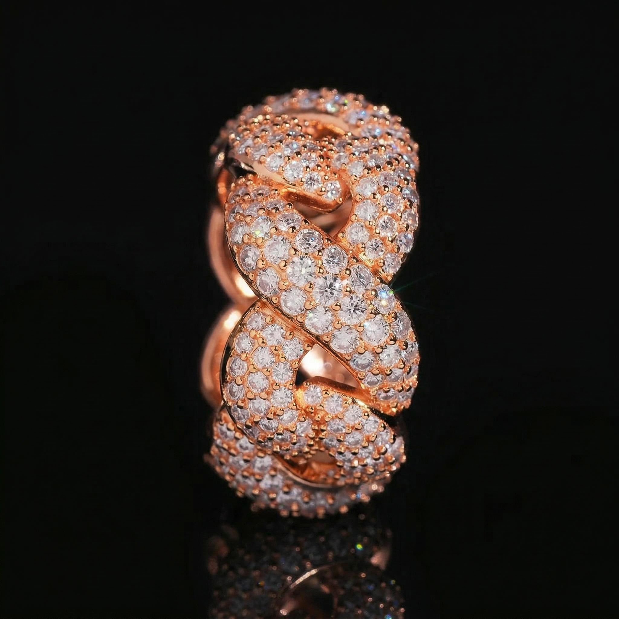 10mm 925S & VVS Moissanite Infinity Ring