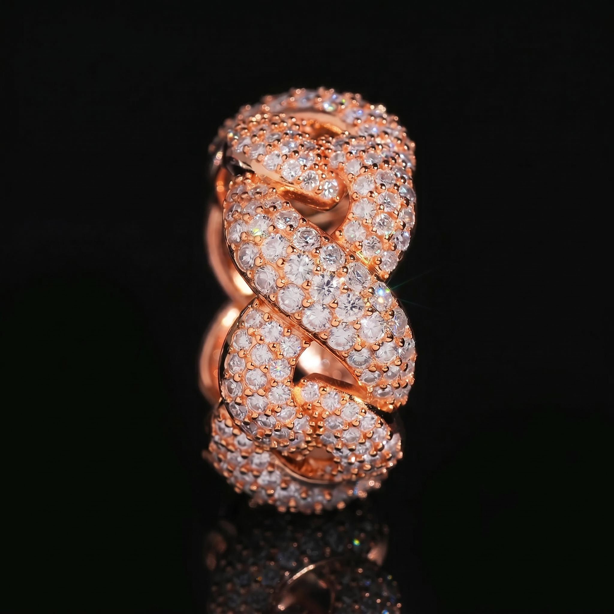 10mm 925S & VVS Moissanite Infinity Ring