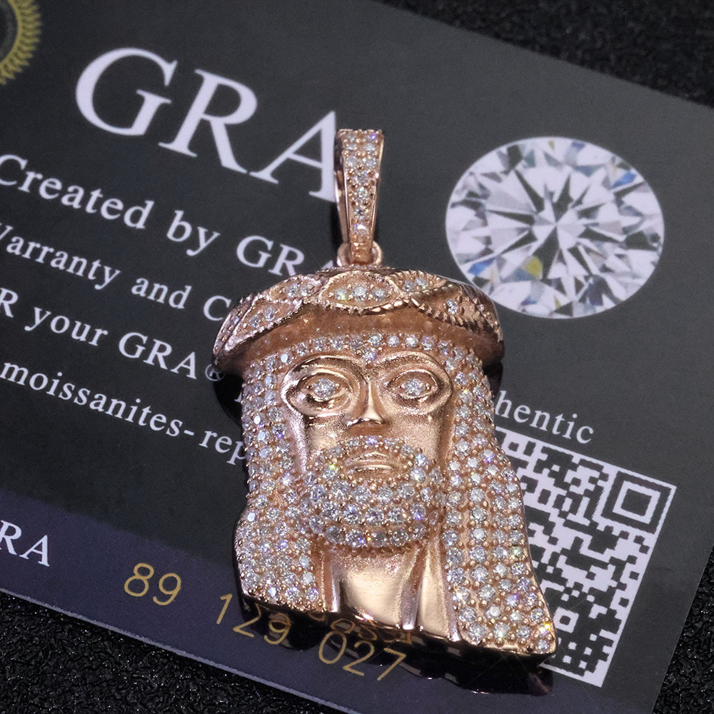 925S & VVS Moissanite Jesus Pendant