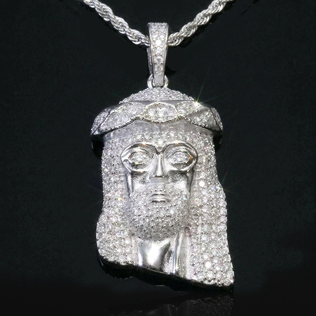 925S & VVS Moissanite Jesus Pendant