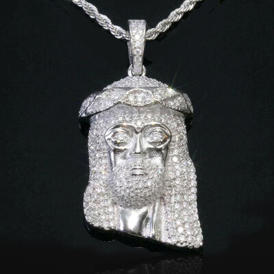 925S & VVS Moissanite Jesus Pendant