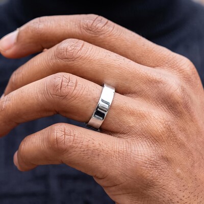 925 Silver & VVS1 Moissanite Inner Diamond Band Ring