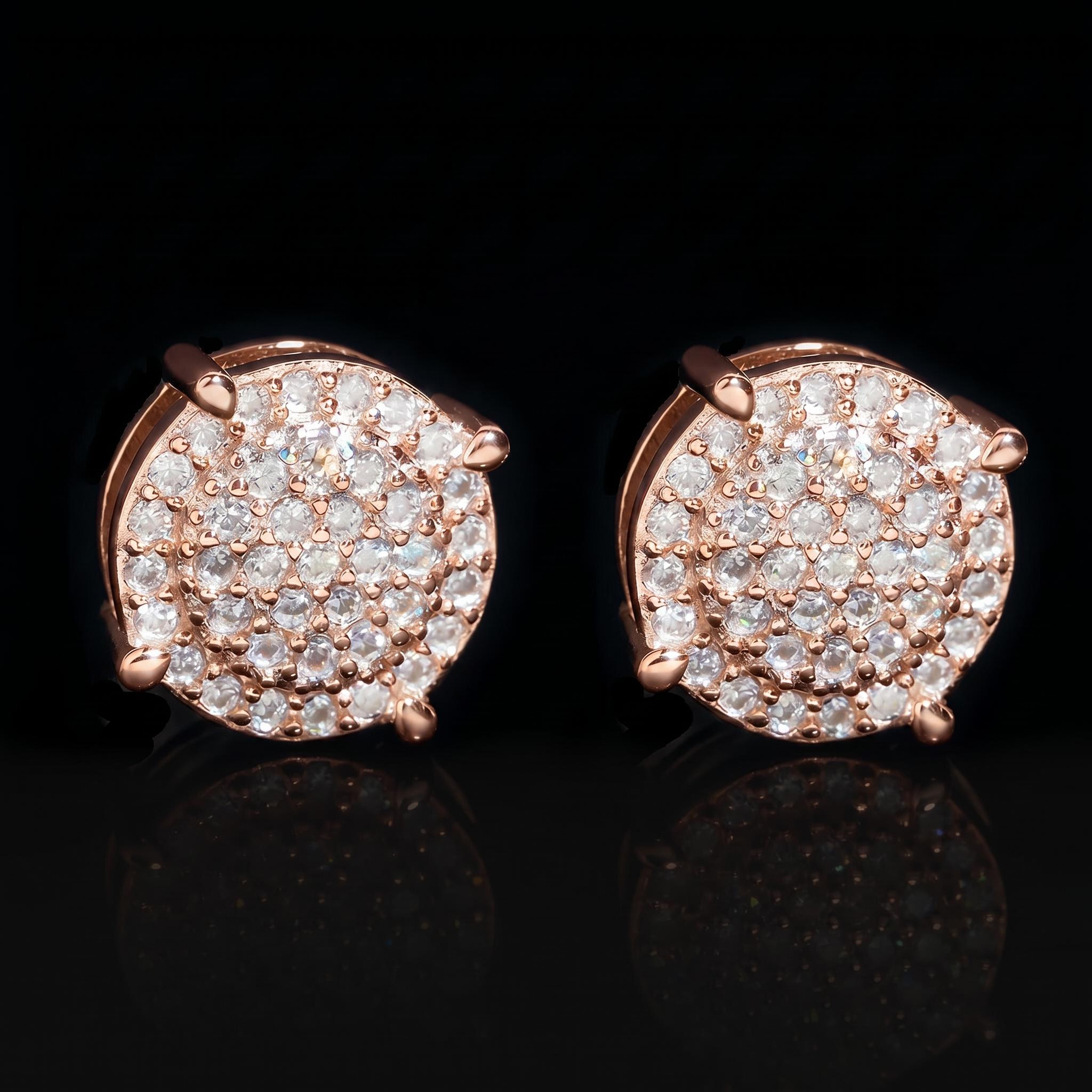 925 Silver & VVS1 Moissanite Round Cut Halo Stud Earrings 925 Silver & VVS1 Moissanite Round Cut Halo Stud Earrings
