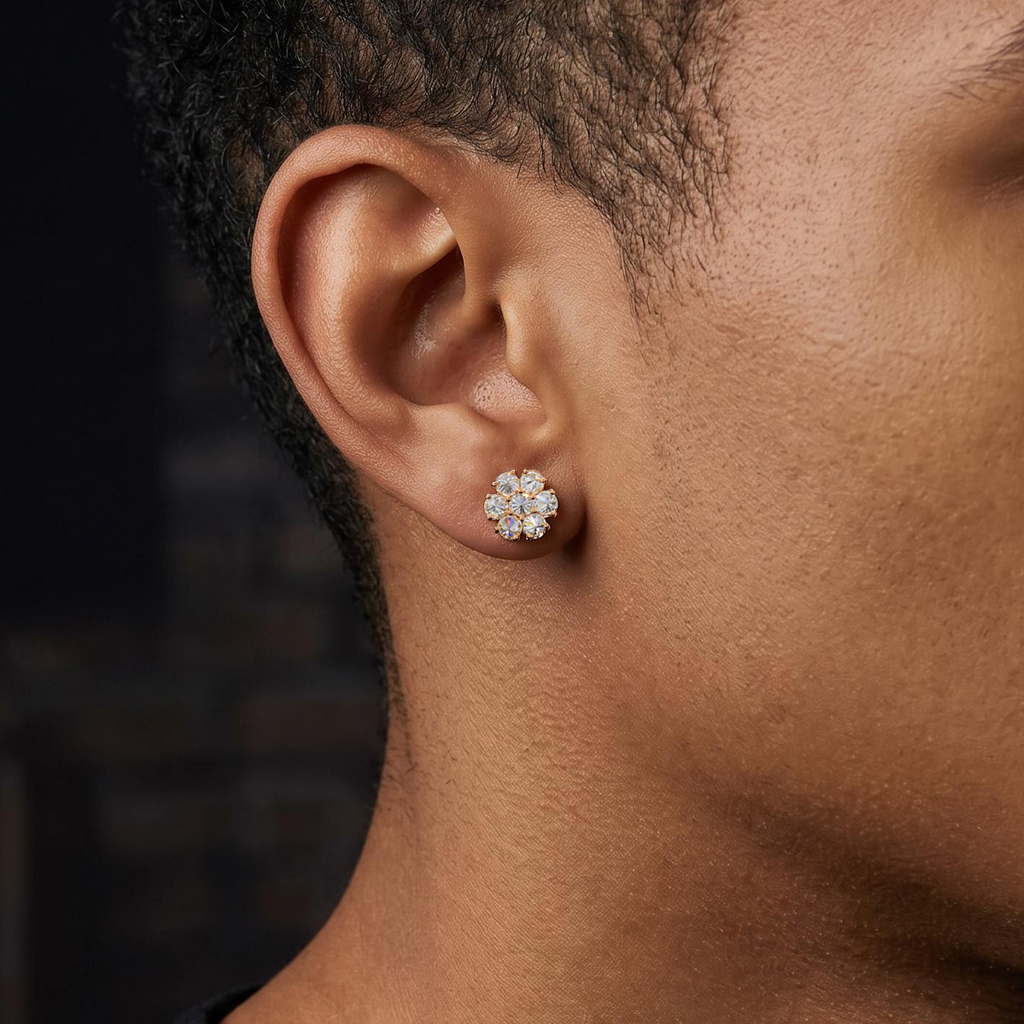 925 Silver & VVS1 Moissanite Upside Down Inverted Diamond Flower Earrings 925 Silver & VVS1 Moissanite Upside Down Inverted Diamond Flower Earrings