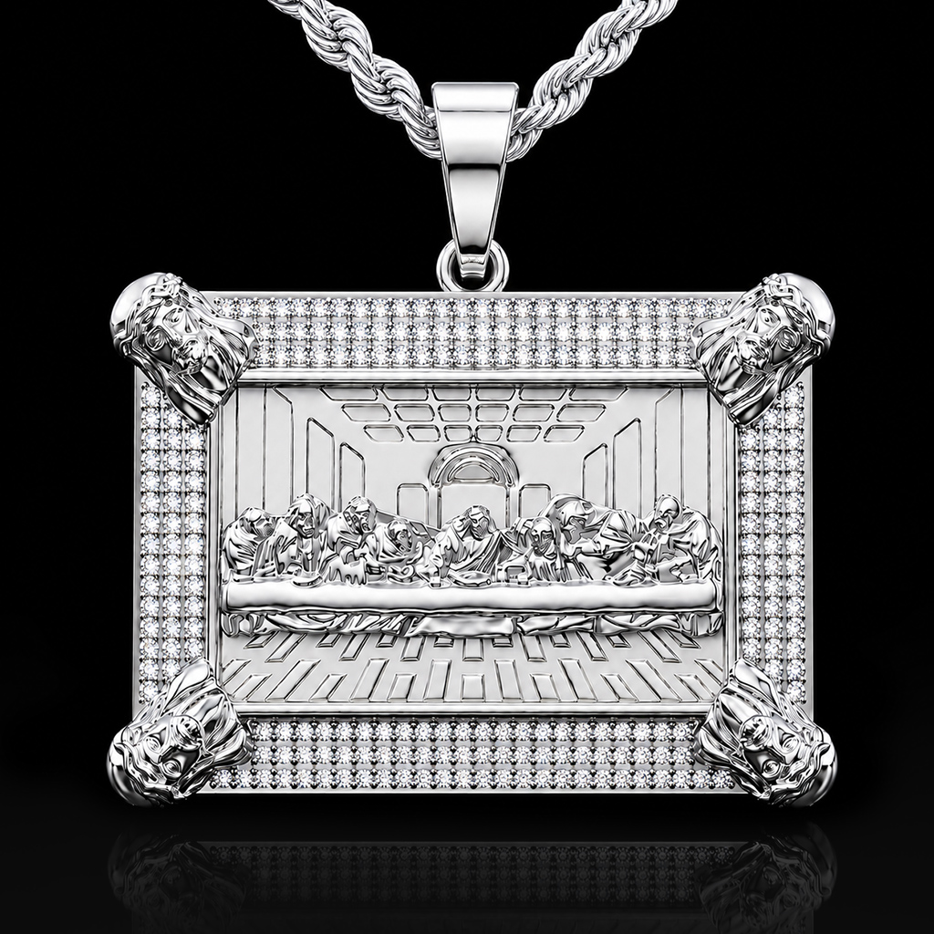 Iced Out 2.4" The Last Supper Jesus Pendant Iced Out 2.4" The Last Supper Jesus Pendant