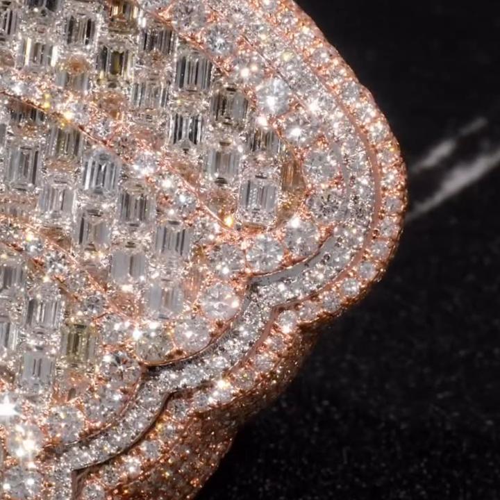 Iced Out Baguette Cut WiFi Infinity Ring Iced Out Baguette Cut WiFi Infinity Ring