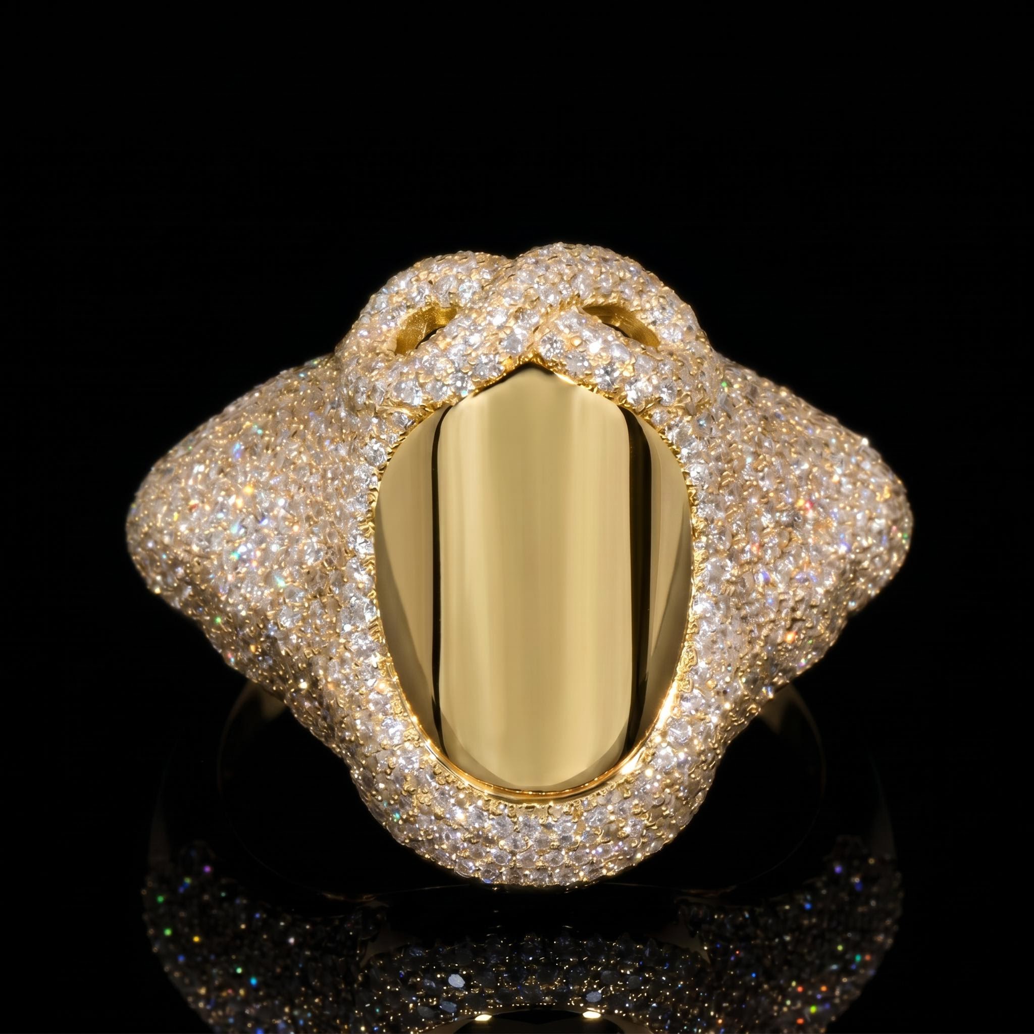 Iced Out Baguette Cut WiFi Infinity Ring Iced Out Baguette Cut WiFi Infinity Ring