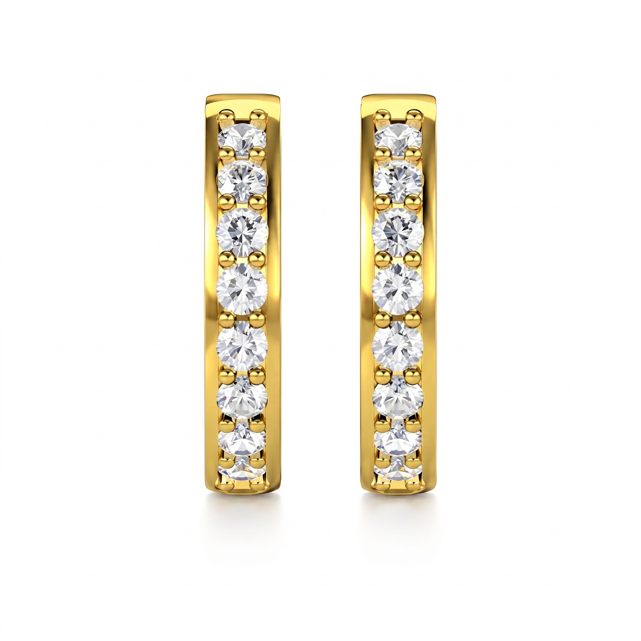 0.48 ct.tw. Round Brilliant Lab Grown Diamond Huggie Hoop Earrings 0.48 ct.tw. Round Brilliant Lab Grown Diamond Huggie Hoop Earrings
