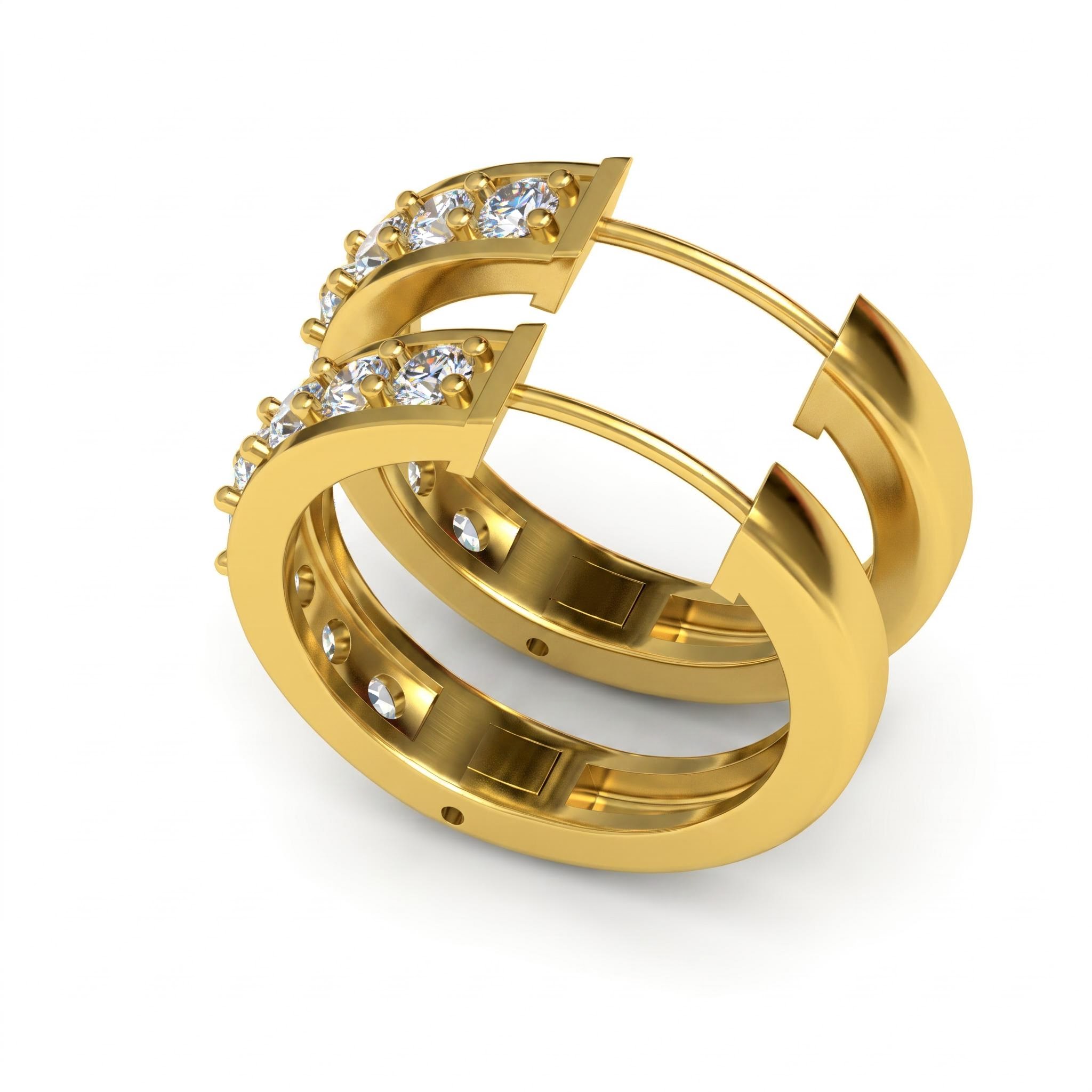 0.48 ct.tw. Round Brilliant Lab Grown Diamond Huggie Hoop Earrings 0.48 ct.tw. Round Brilliant Lab Grown Diamond Huggie Hoop Earrings