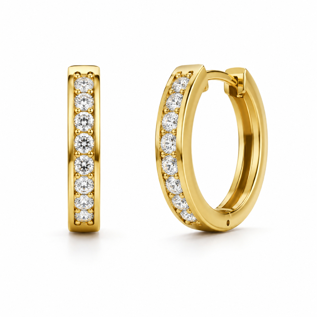 0.48 ct.tw. Round Brilliant Lab Grown Diamond Huggie Hoop Earrings 0.48 ct.tw. Round Brilliant Lab Grown Diamond Huggie Hoop Earrings